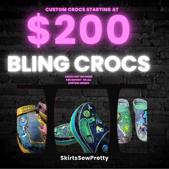 Custom Bling Crocs Calling all Crocs Lovers!! - Picture 1 of 14